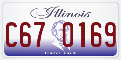IL license plate C670169