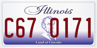 IL license plate C670171