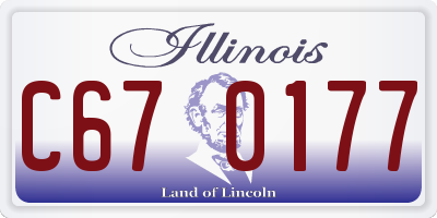 IL license plate C670177