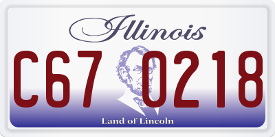 IL license plate C670218