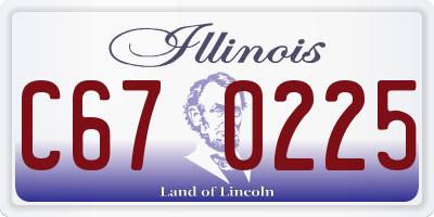IL license plate C670225