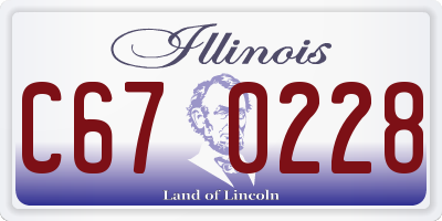 IL license plate C670228