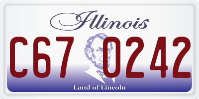 IL license plate C670242