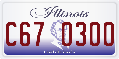 IL license plate C670300
