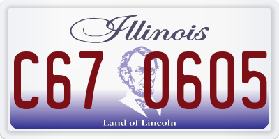 IL license plate C670605