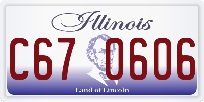 IL license plate C670606