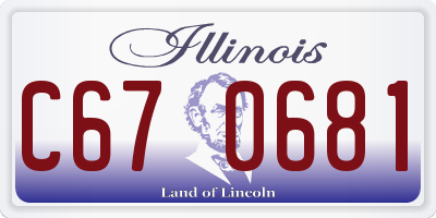 IL license plate C670681