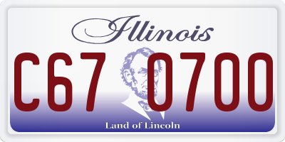 IL license plate C670700
