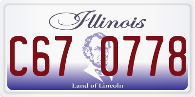 IL license plate C670778