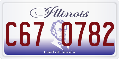 IL license plate C670782