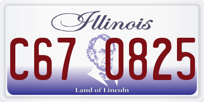 IL license plate C670825
