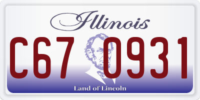 IL license plate C670931