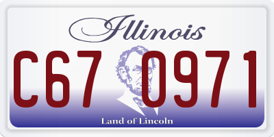 IL license plate C670971