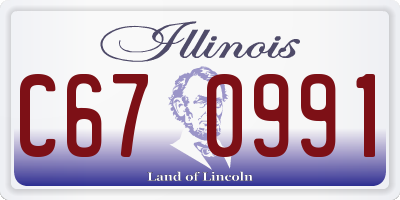 IL license plate C670991
