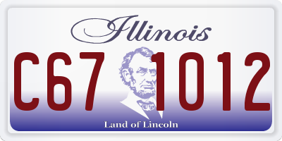 IL license plate C671012