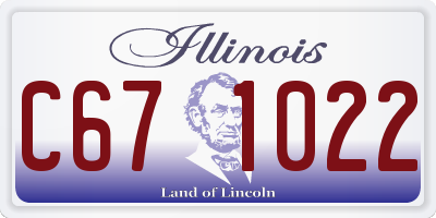IL license plate C671022