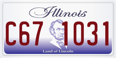 IL license plate C671031