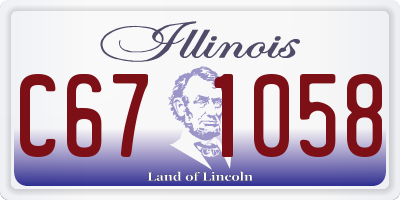 IL license plate C671058
