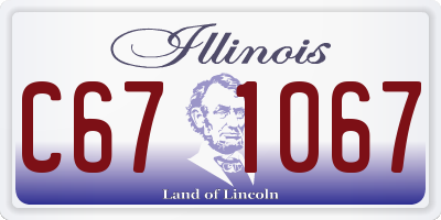 IL license plate C671067