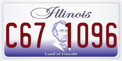 IL license plate C671096