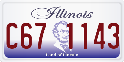 IL license plate C671143