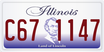 IL license plate C671147