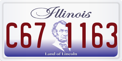 IL license plate C671163