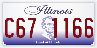 IL license plate C671166