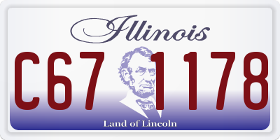 IL license plate C671178