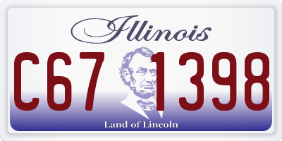 IL license plate C671398