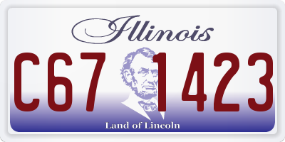 IL license plate C671423