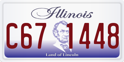 IL license plate C671448