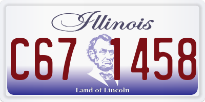 IL license plate C671458