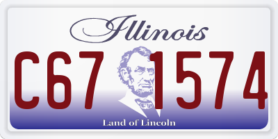 IL license plate C671574