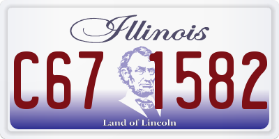 IL license plate C671582