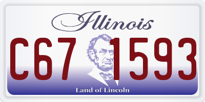 IL license plate C671593