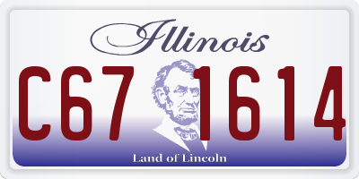 IL license plate C671614