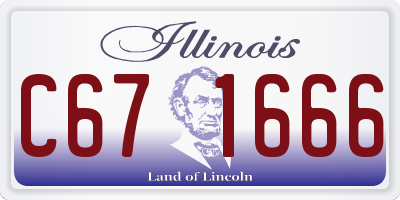 IL license plate C671666