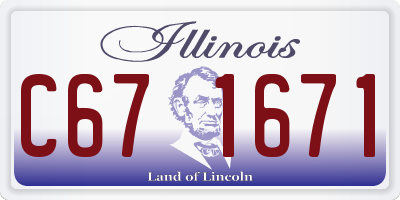 IL license plate C671671