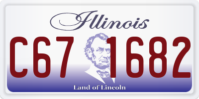 IL license plate C671682