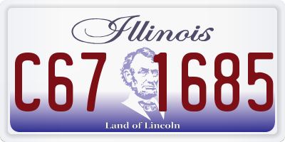 IL license plate C671685