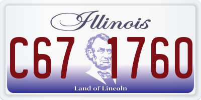 IL license plate C671760