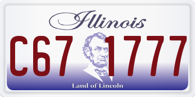 IL license plate C671777