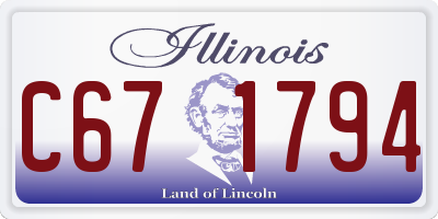 IL license plate C671794
