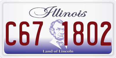 IL license plate C671802