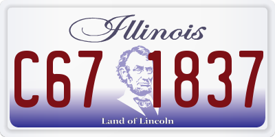 IL license plate C671837