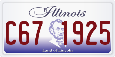 IL license plate C671925