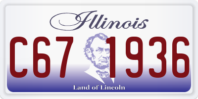 IL license plate C671936