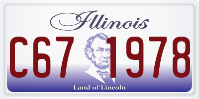 IL license plate C671978