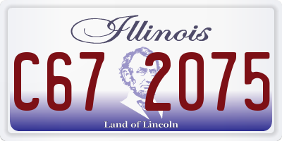IL license plate C672075